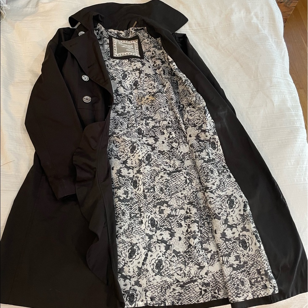 Women’s Black GUESS Trench Coat